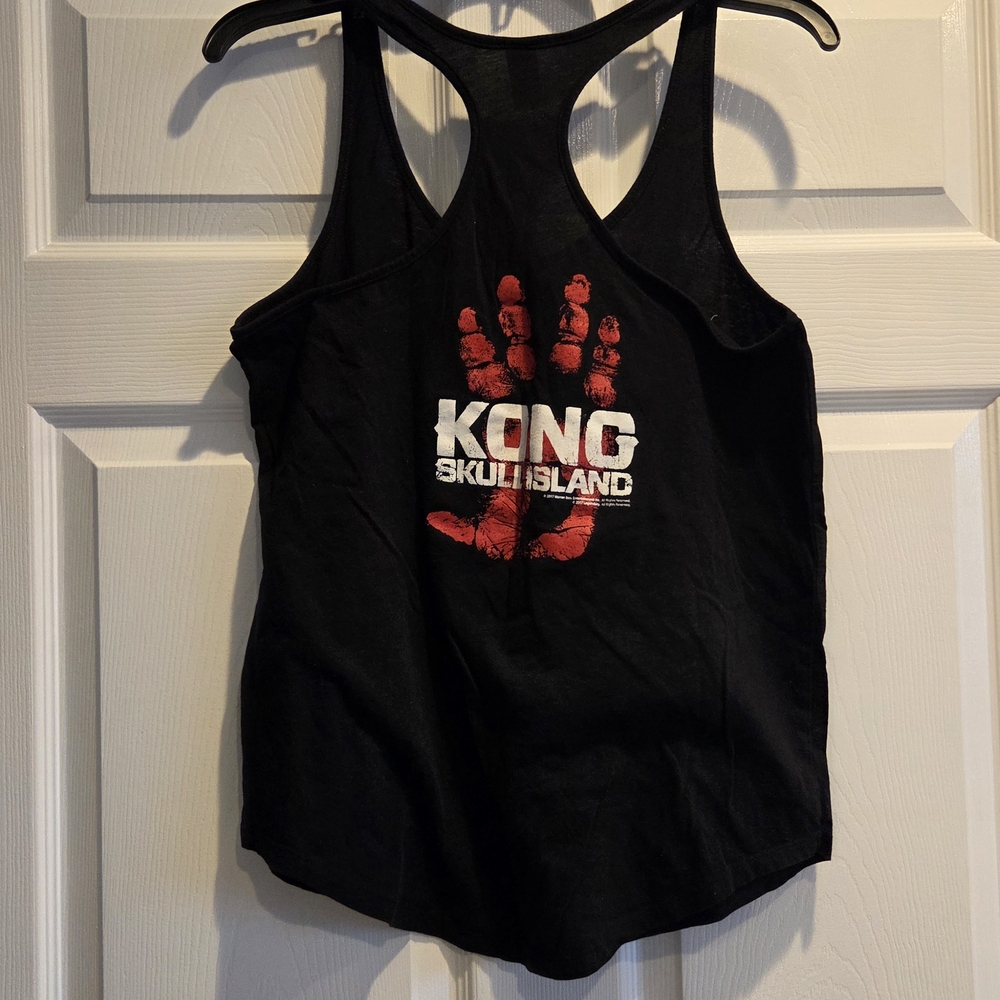 Alternative Black Tank Top with Red Print